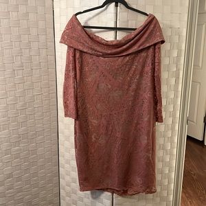 Beautiful Unique Off Shoulder Pink Dress